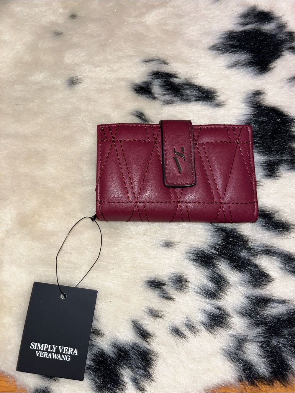 Simply Vera Vera Wang Black Quilted Card Case